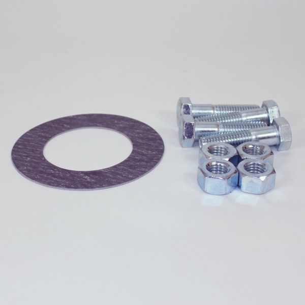 14 In Bolt And Gasket Kit  Including Zinc Plated Bolts & Nuts  1/16 In Thick 150 LB Non-Asbestos Ring Gasket
