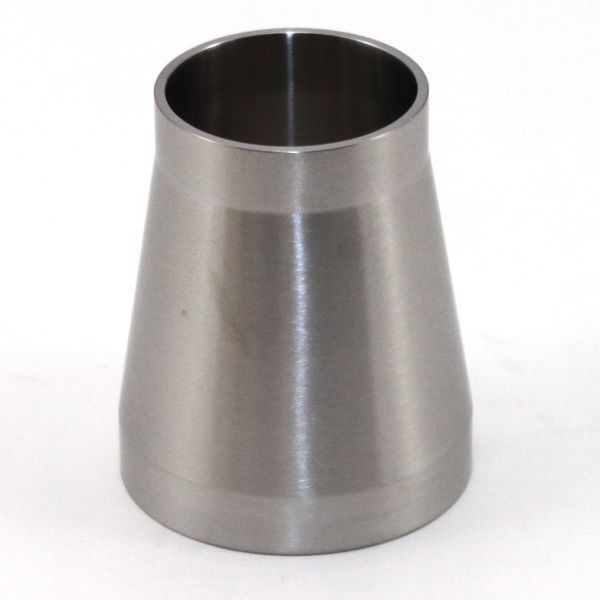 1-1/2 x 1 In T304 Stainless Steel 31W Concentric Reducer  Sanitary Weld 