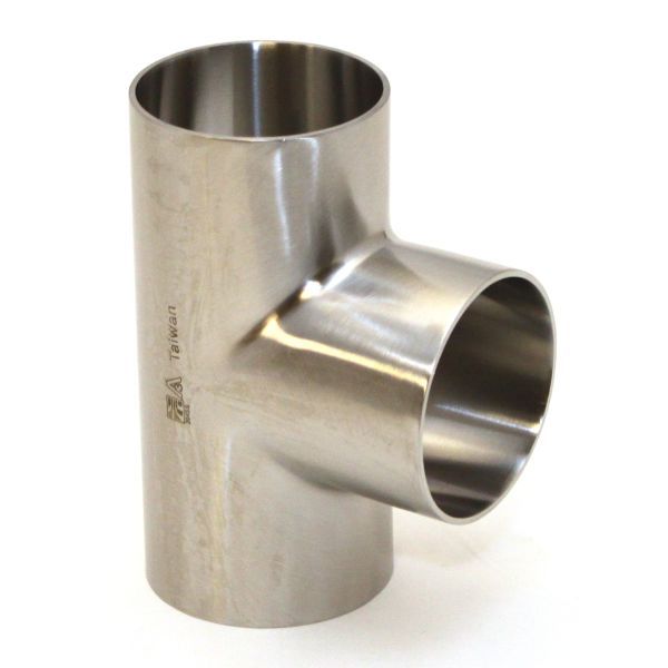 4 In T304 Stainless Steel 7W Tee  Sanitary Weld 