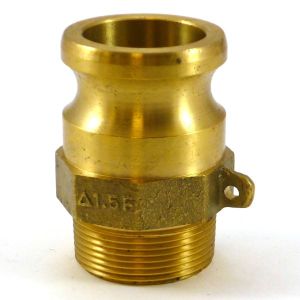 1-1/2 In Brass Cam and Groove Part F Male Adapter x MIP  Tough-Tite E15FCB 633F