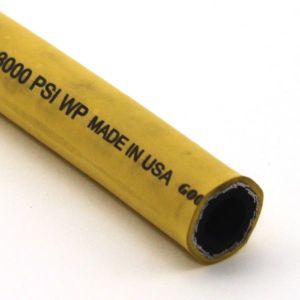 3/8 In I.D. ContiTech Yellow Fortress 3000 Pressure Washer Configurable Hose Assembly with Crimped Ends