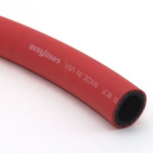 3/4 In I.D. ContiTech Red Frontier 300 PSI Air and Water Configurable Hose Assembly with Crimped Ends