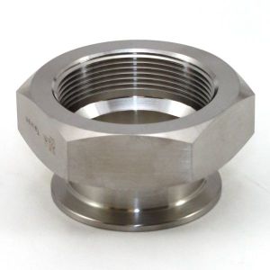 2 In T316 Stainless Steel 22MP Female Adapter  Sanitary Clamp x Female NPT