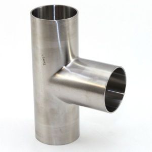 4 In T316 Stainless Steel S7WWW Tee  BPE Sanitary Weld 