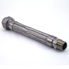 1/2X18 IN AF4750 Stainless Steel Flexible Metal Hose  SS Hex Male NPT x SS Union Female NPT
